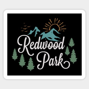 Redwood California National Park Retro Vintage Sticker